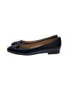 【中古】GUCCI◆フラットパンプス/37.5/BLK/レザー/680878【シューズ】