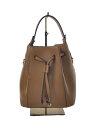 【中古】FURLA◆ショルダーバッグ/レザー/CML/無地【バッグ】