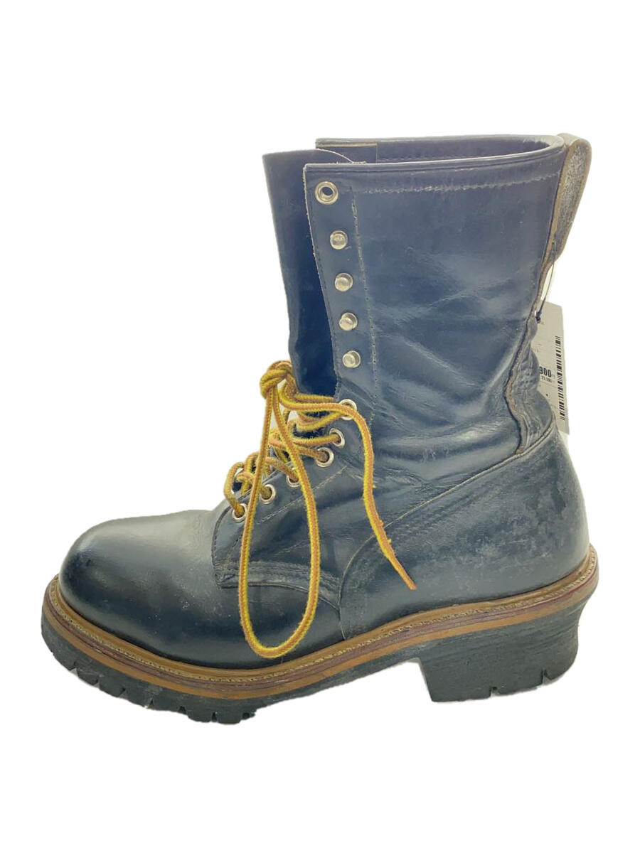 【中古】RED WING◆エンジニアブーツ・エンジニア/--/BLK/レザー【シューズ】