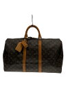 【中古】LOUIS VUITTON◆キーポル50_モノグラム・キャンバス_BRW/PVC/BRW/総柄【バッグ】