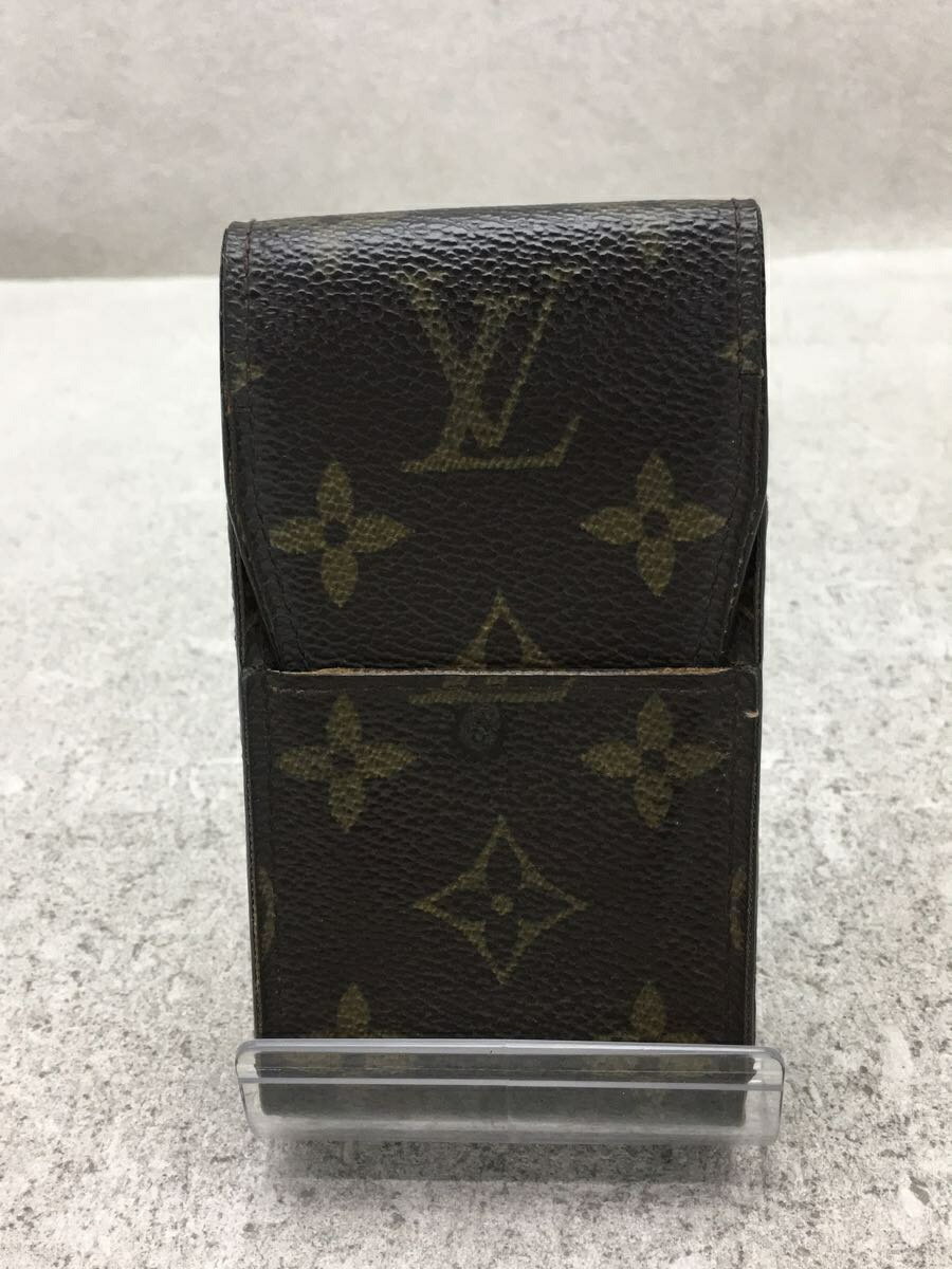 【中古】LOUIS VUITTON◆エテュイ・シガレット_モノグラム_BRW/--/BRW/総柄/メンズ【服飾雑貨他】