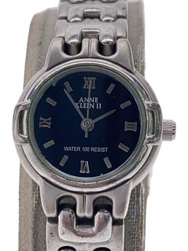 【中古】ANNE KLEIN II◆クォーツ腕時計/アナログ/ステンレス/BLK/SLV/SS【服飾雑貨他】 【中古】ANNE KLEIN II◆クォーツ腕時計/アナログ/ステンレス/BLK/SLV/SS【服飾雑貨他】