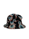 【中古】NEW ERA◆バケットハット/M/コットン/BLK/レディース【服飾雑貨他】