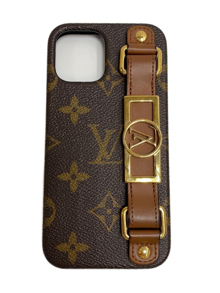 【中古】LOUIS VUITTON◆iPhone・バンパードーフィーヌ12/12PRO_モノグラム/--/BRW/総柄/レディース【服飾雑貨他】
