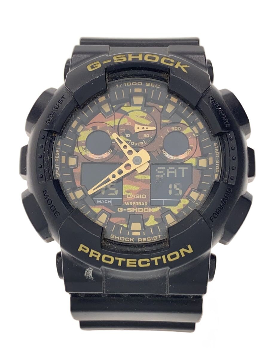 【中古】CASIO◆クォーツ腕時計・G-SHOCK/デジアナ/BLK【服飾雑貨他】