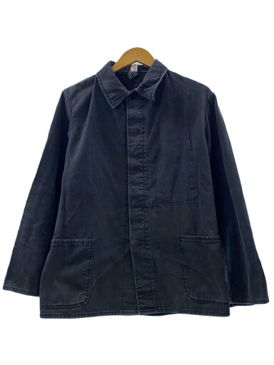 【中古】EURO VINTAGE◆70s/ドイツ/HBT/カバーオール/50/コットン/ブラック/ヘリンボーン/Vintage【メンズウェア】 【中古】EURO VINTAGE◆70s/ドイツ/HBT/カバーオール/50/コットン/ブラック/ヘリンボーン/Vintage【メンズウェア】