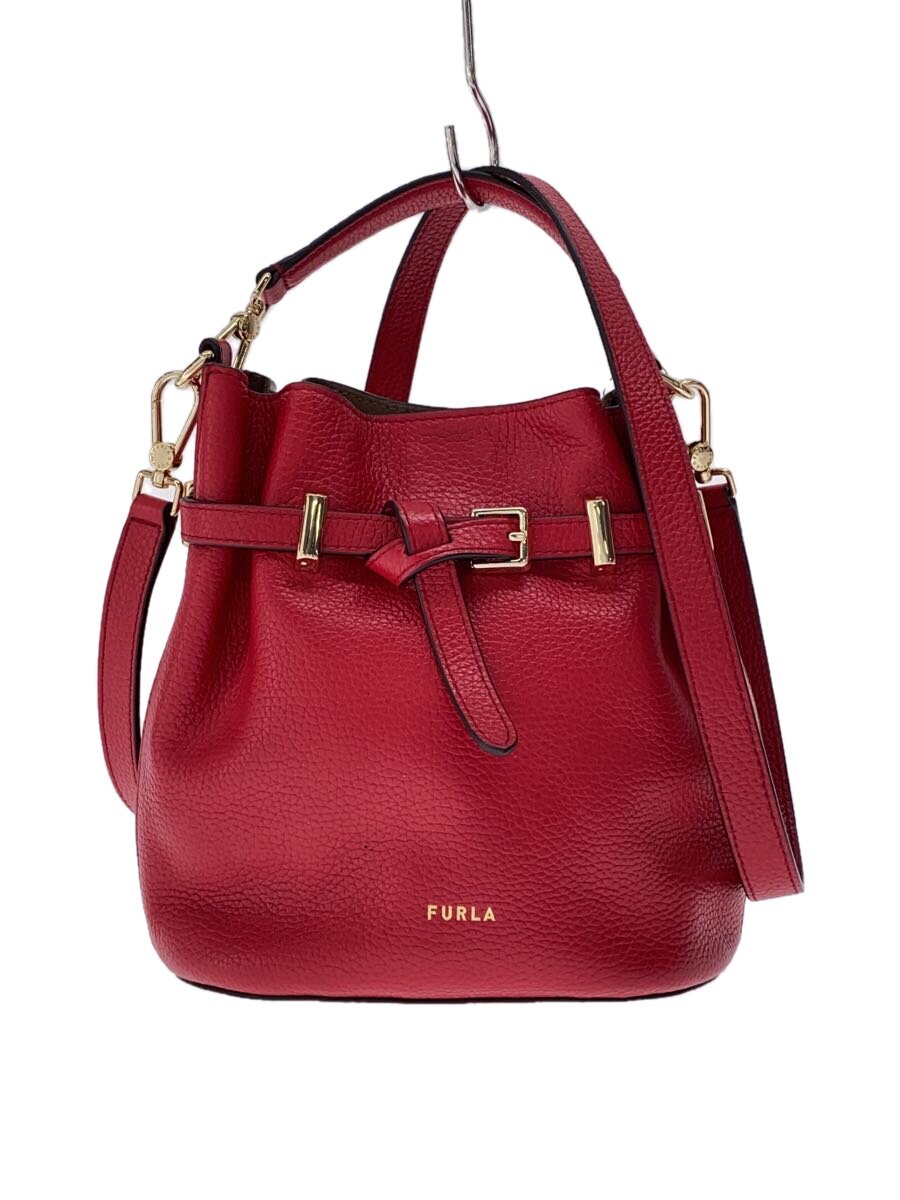 Furla - 【中古】FURLA◆ショルダーバッグ/--/RED/無地【バッグ】
