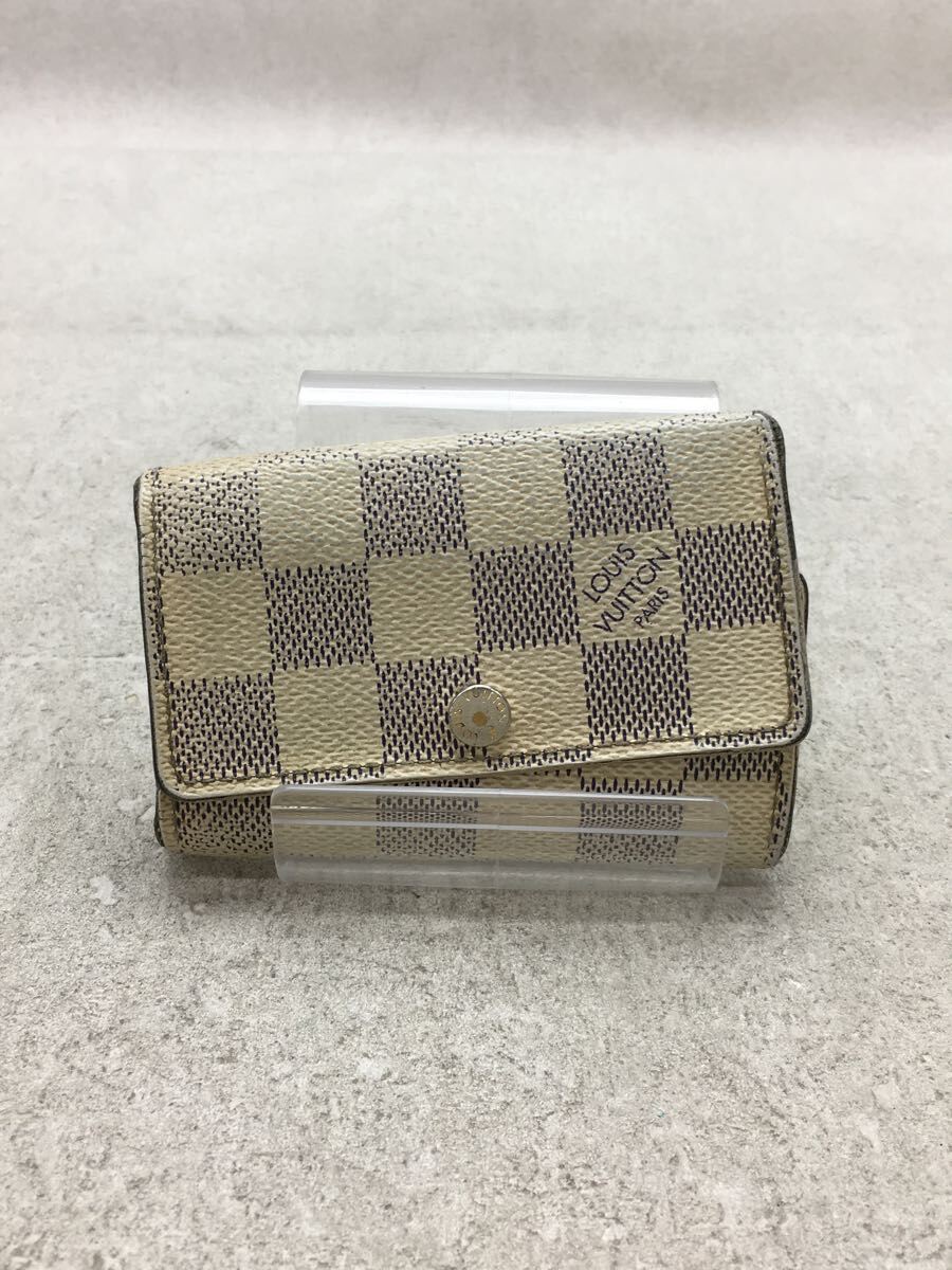 【中古】LOUIS VUITTON◆ミュルティクレ6_ダミエ・アズール_WHT/PVC/ホワイト/白/メンズ/キーケース/カギ/鍵/ミニ【服飾雑貨他】