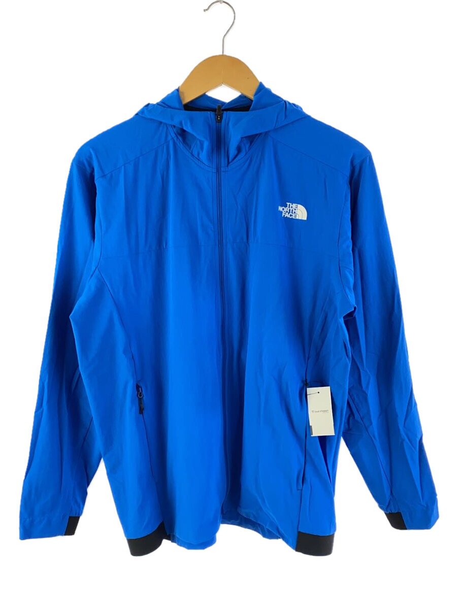 【中古】THE NORTH FACE◆FLEXIBLE HOODIE_フレキシブルフーディ/M/ナイロン/ブルー【メンズウェア】