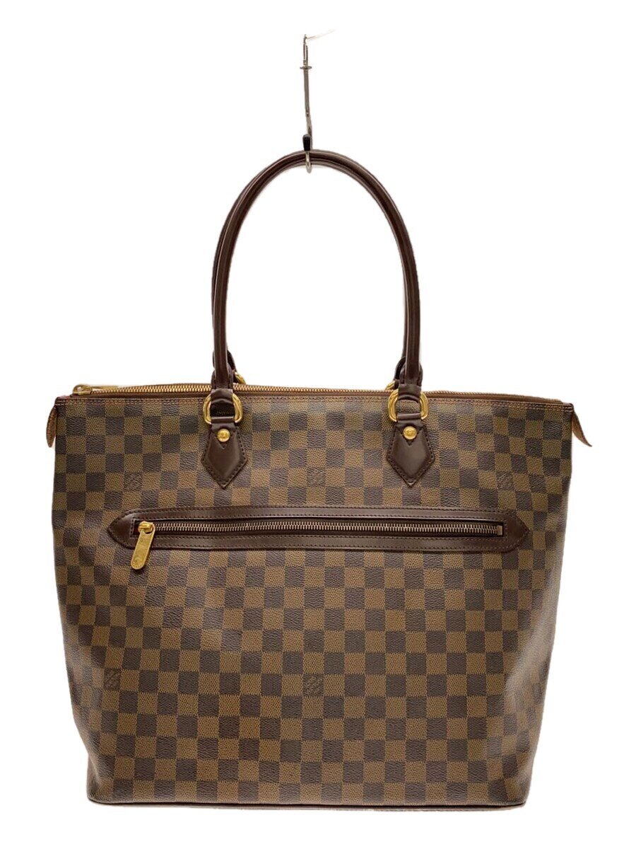 【中古】LOUIS VUITTON◆サレヤGM_ダミエ・エベヌ_BRW/PVC/BRW【バッグ】