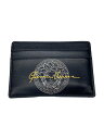 【中古】VERSACE◆カードケース/メデューサ/レザー/BLK/プリント/メンズ【服飾雑貨他】