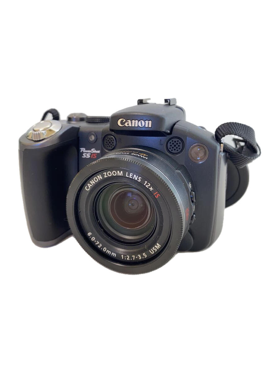 【中古】CANON◆コンパクトデジタルカメラ/コンデジデジカメ/黒物家電/PowerShot/S5IS/ブラック【カメラ】