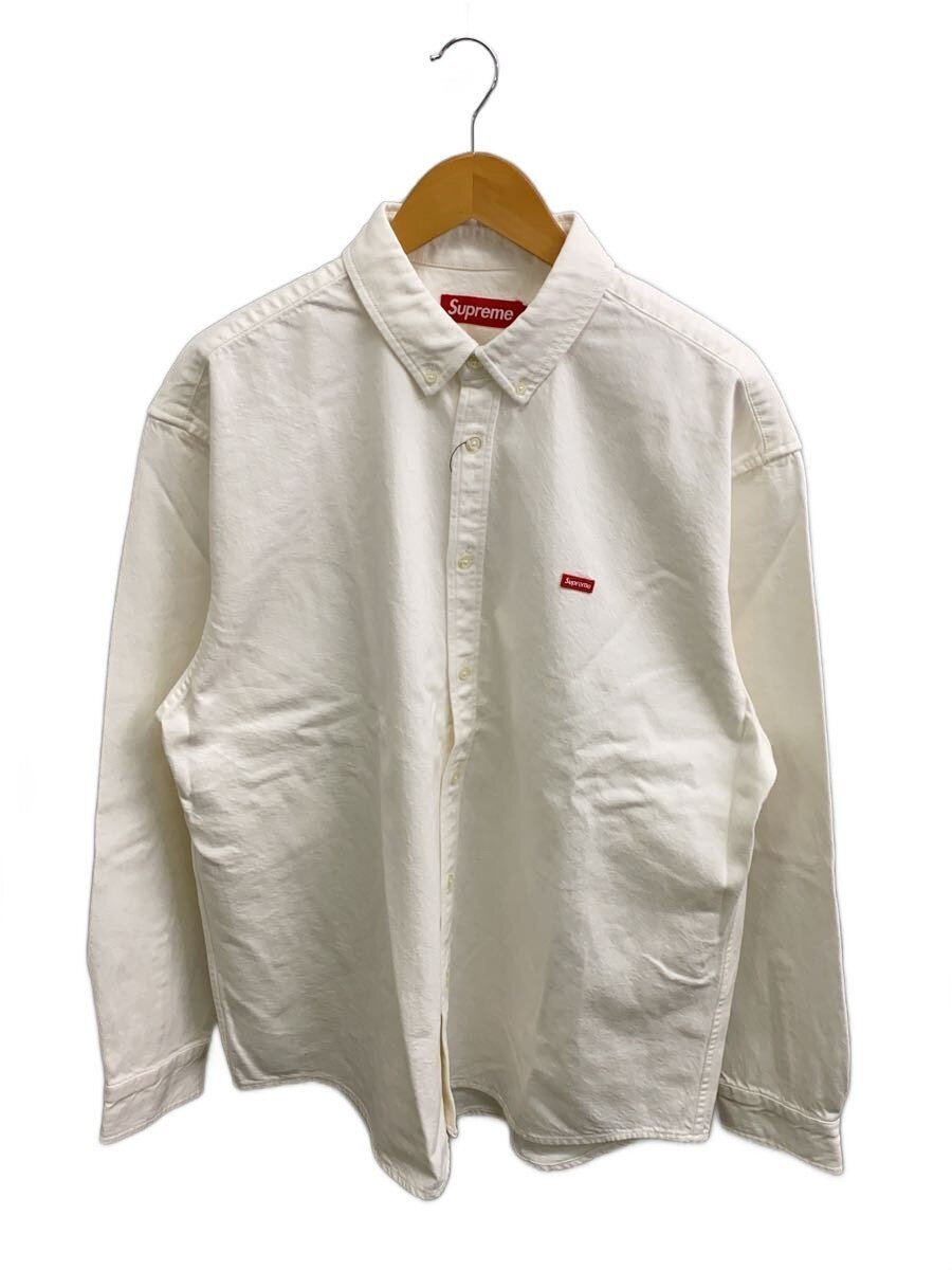 Supreme◆25FW/Small Box Denim Shirt/長袖シャツ/L/コットン/WHT//