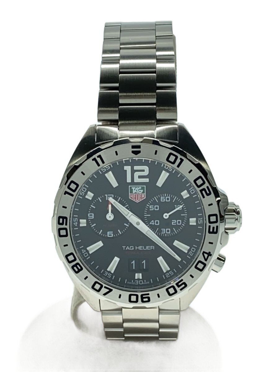 【中古】TAGHeuer◆クォーツ腕時計/フォーミュラ1/アナログ/ステンレス/BLK/SLV/SS/WAZ111A【服飾雑貨他】