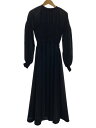 【中古】ENFOLD◆22AW/PEライトジョーゼット長袖ワンピース/36/ポリエステル/ブラック/300FA133-0830//【レディースウェア】