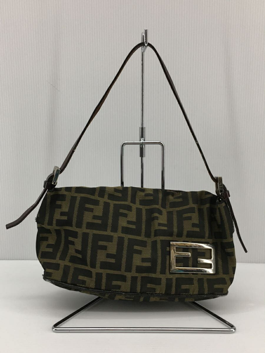 【中古】FENDI◆ハンドバッグ/総柄/ズッカ/ミニバッグ/金具/ポーチ/ブラウン/茶色【バッグ】