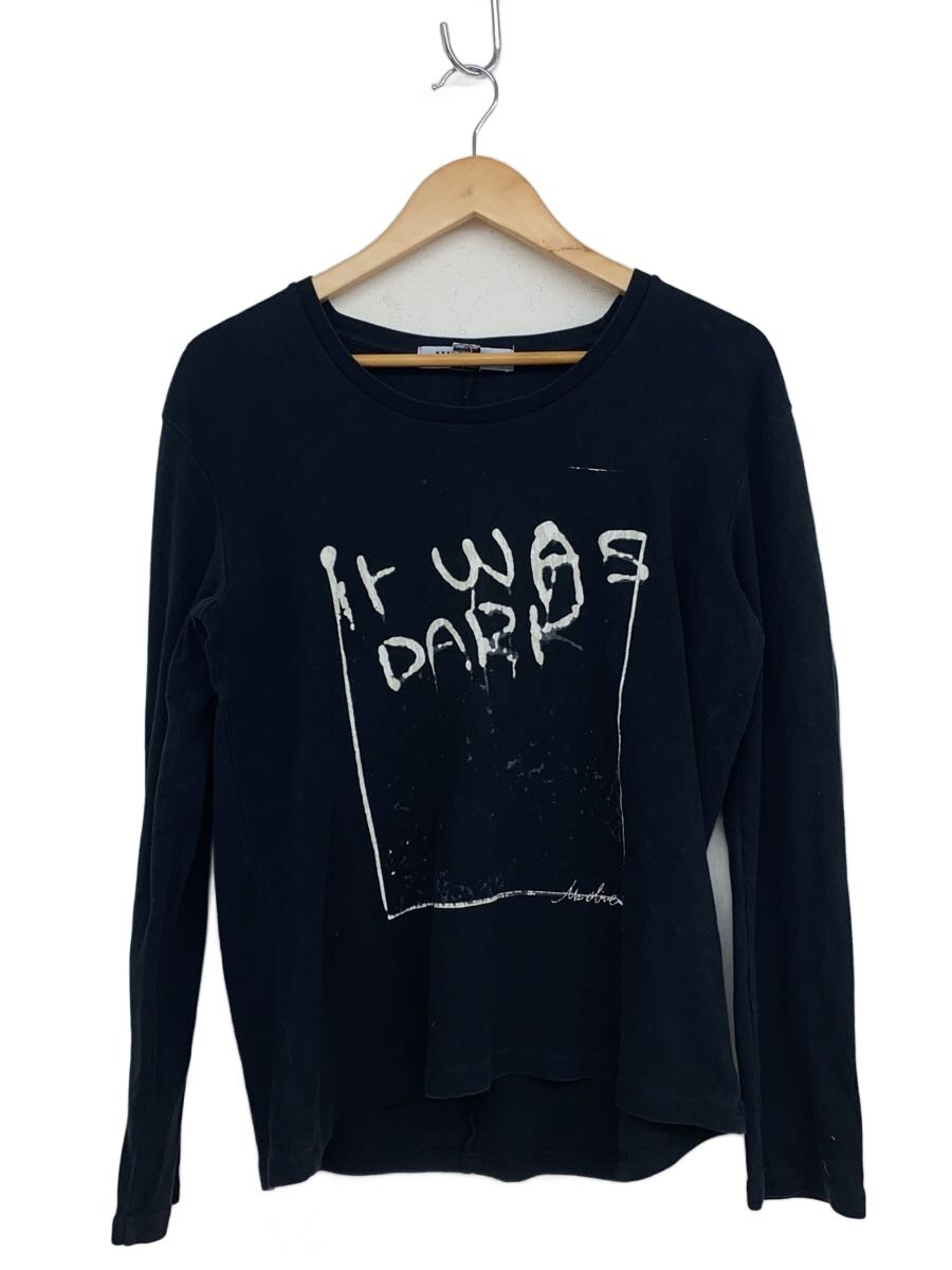 MR.OLIVE◆00s/Y2K/handpainted crewneck l/s t-shirt/M/コットン/BLK/プリント//