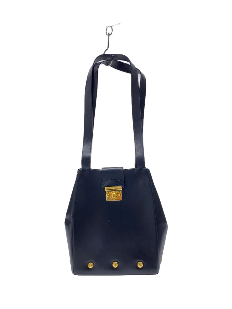 【中古】Salvatore Ferragamo◆Salvatore Ferragamo ショルダーバッグ/レザー/BLK/DQ-21 5212【バッグ】