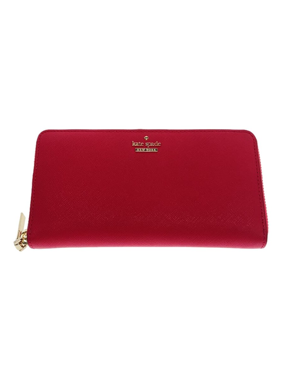【中古】kate spade new york◆長財布/--/PNK/無地/レディース【服飾雑貨他】