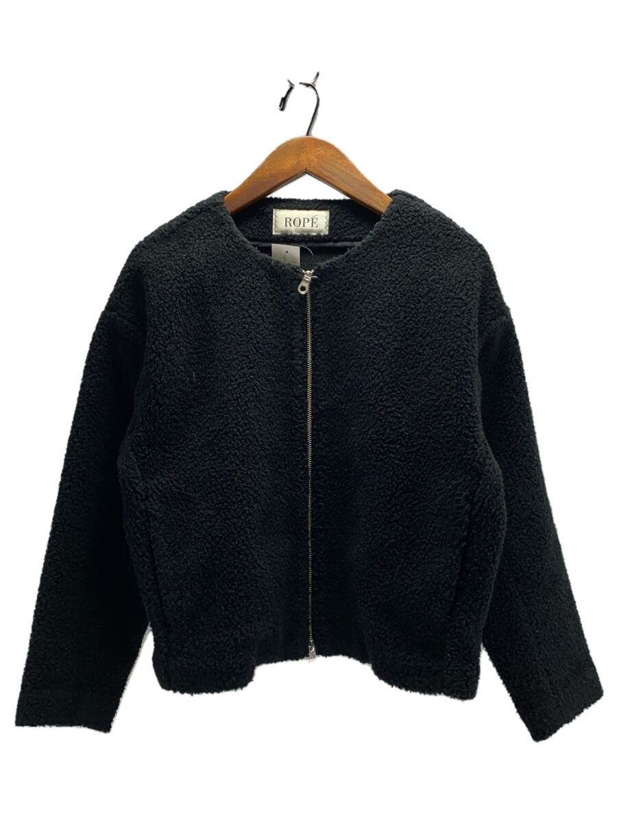 【中古】ROPE◆ロペ/GGK-30260-B/ボアショートブルゾン/フリースジャケット/38/アクリル/ブラック【レディースウェア】