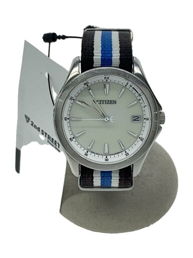 【中古】CITIZEN◆ソーラー腕時計/アナログ/キャンバス/WHT/BLK/H110-S068771/キズあり【服飾雑貨他】 【中古】CITIZEN◆ソーラー腕時計/アナログ/キャンバス/WHT/BLK/H110-S068771/キズあり【服飾雑貨他】