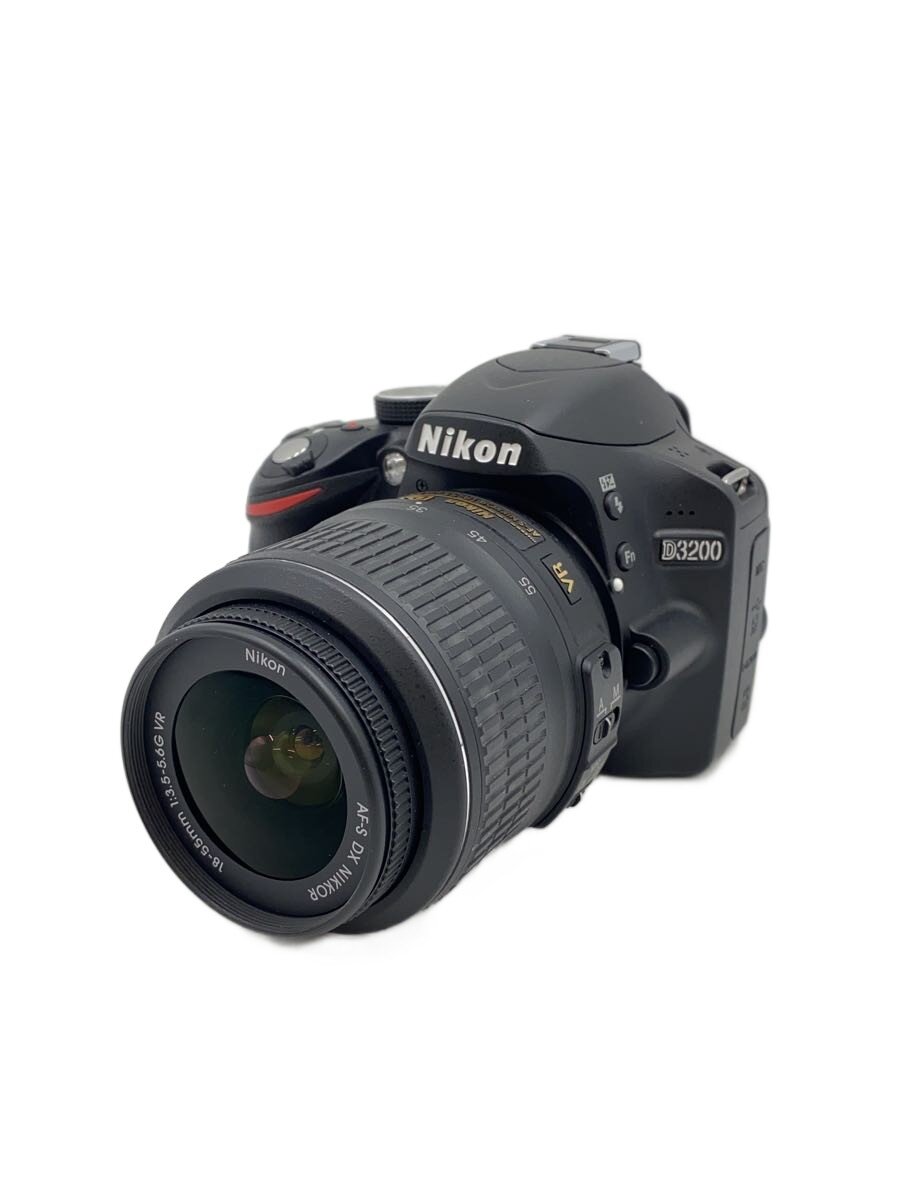 【中古】Nikon◆デジタル一眼カメラ D3200 200mm ダブルズームキット [ブラック]【カメラ】