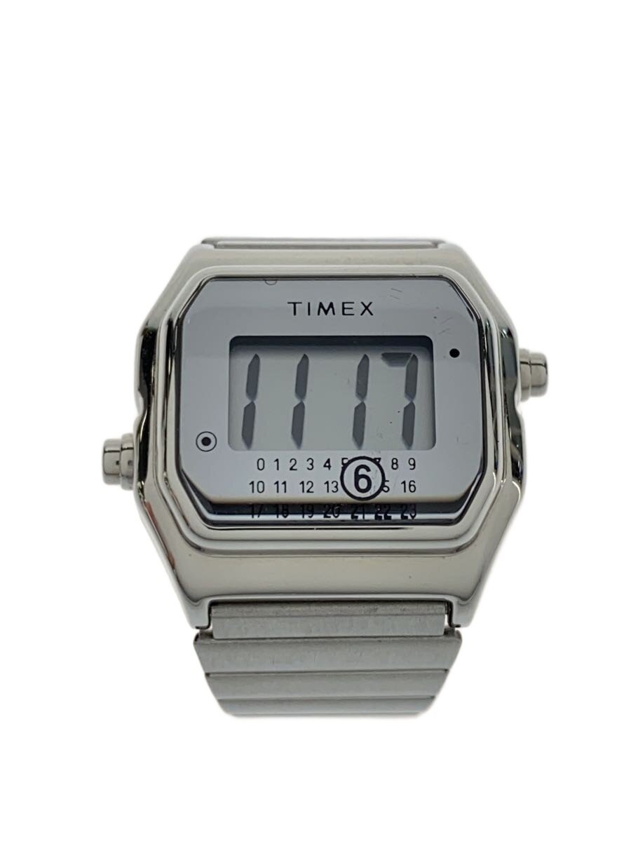 【中古】TIMEX◆クォーツ腕時計/デジタル/ステンレス/SLV//【服飾雑貨他】