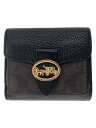 【中古】COACH◆2つ折り財布/レザー/BLK/レディース/ジョージア/小銭入れ擦れ有【服飾雑貨他】(4)