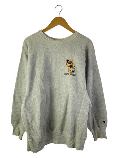 【中古】Champion◆90s-/BOSTON COLLEGE/両面/REVERSE WEAVE/スウェット/XXL/コットン/グレー【メンズウェア】 【中古】Champion◆90s-/BOSTON COLLEGE/両面/REVERSE WEAVE/スウェット/XXL/コットン/グレー【メンズウェア】