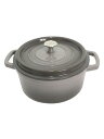 【中古】Round cocotte/圧力鍋/GRY【キッチン用品】