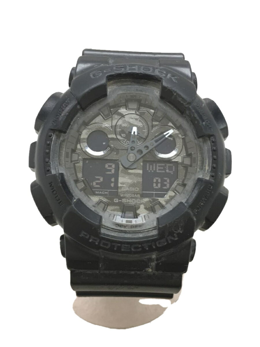 【中古】CASIO◆クォーツ腕時計・G-SHOCK/デジアナ/BLK【服飾雑貨他】