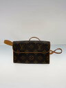 【中古】LOUIS VUITTON◆ポシェット・ツインPM_モノグラム・キャンバス_BRW/PVC/BRW/総柄【バッグ】