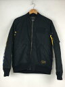 【中古】ROUGH AND RUGGED◆フライトジャケット/1/コットン/ブラック/BOMBER JKT【メンズウェア】