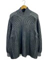 【中古】FUMITO GANRYU◆ambient ribbed knit /2/ポリエステル/BLK/FU8-KN-01【メンズウェア】