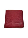 【中古】LOUIS VUITTON◆ポルト・ビエ・カルト・クレディ・モネ_エピ_RED/レザー/RED/無地/レディース【服飾雑貨他】(4)