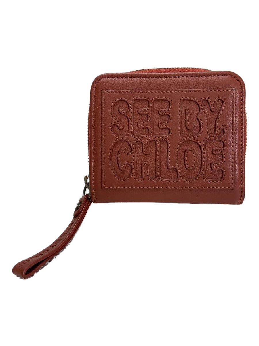 【中古】SEE BY CHLOE◆2つ折り財布/--/BRD/無地/レディース/01-13-86-65【服飾雑貨他】