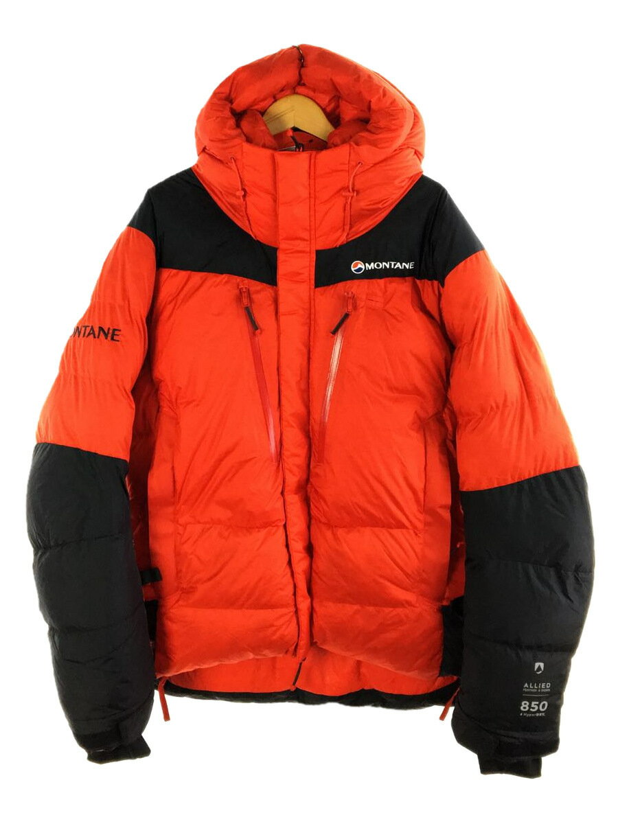 【中古】MONTANE◆APEX 8000 DOWNJACKET/ダウンジャケット/XL/ポリエステル/オレンジ/1315L20F044【メンズウェア】