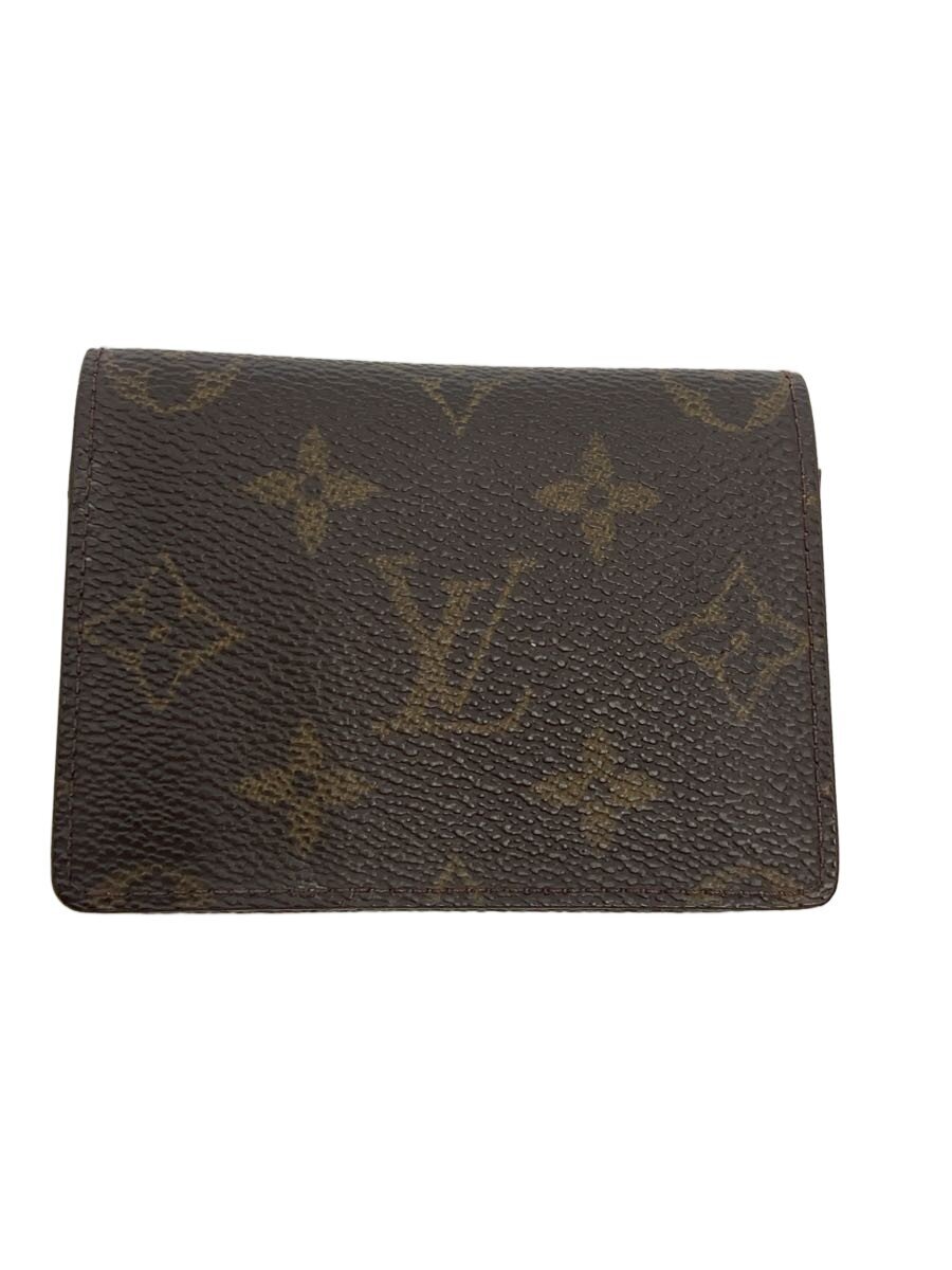 【中古】LOUIS VUITTON◆アンヴェロップ・カルト・ドゥ・ヴィジット_モノグラム・キャンバス/PVC/BRW/レディース【服飾雑貨他】