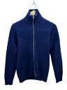 【中古】KAIKO◆SHAGGY ZIP CARDIGAN/カーディガン(厚手)/1/ナイロン/NVY/KAIKO-23-026【メンズウェア】