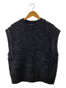 【中古】CLANE◆ベスト/1/ウール/BLK/15106-2032/SIDE ZIP TWEED KNIT VEST【レディースウェア】(4)