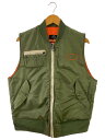 【中古】AFB/22SS/Peace MA-1 Hybrid Vest/ナイロンベスト/L/ナイロン/KHK//【メンズウェア】
