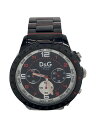 【中古】DOLCE&GABBANA◆クォーツ腕時計/アナログ/--/BLK/BLK/SS/DW0192【服飾雑貨他】
