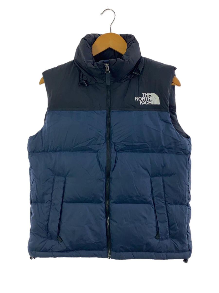 THE NORTH FACE◆NUPTSE VEST_ヌプシベスト/M/ナイロン/ネイビー/ND91843