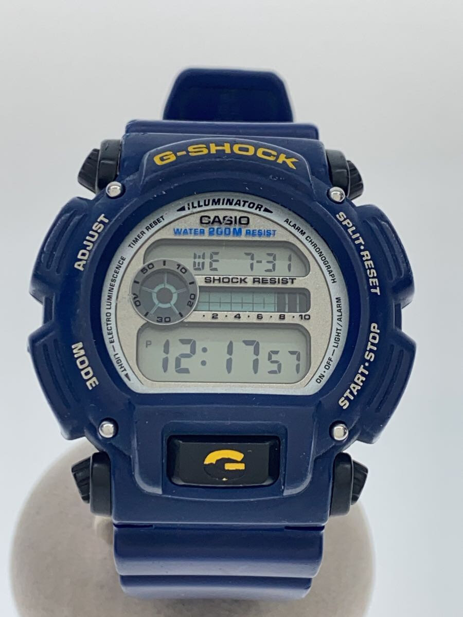 【中古】CASIO◆腕時計/デジタル/ブルー/dw-9052【服飾雑貨他】