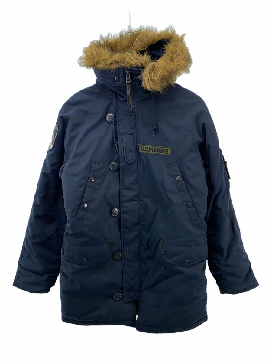【中古】ALPHA INDUSTRIES◆ミリタリージャケット/S/ナイロン/NVY【メンズウェア】