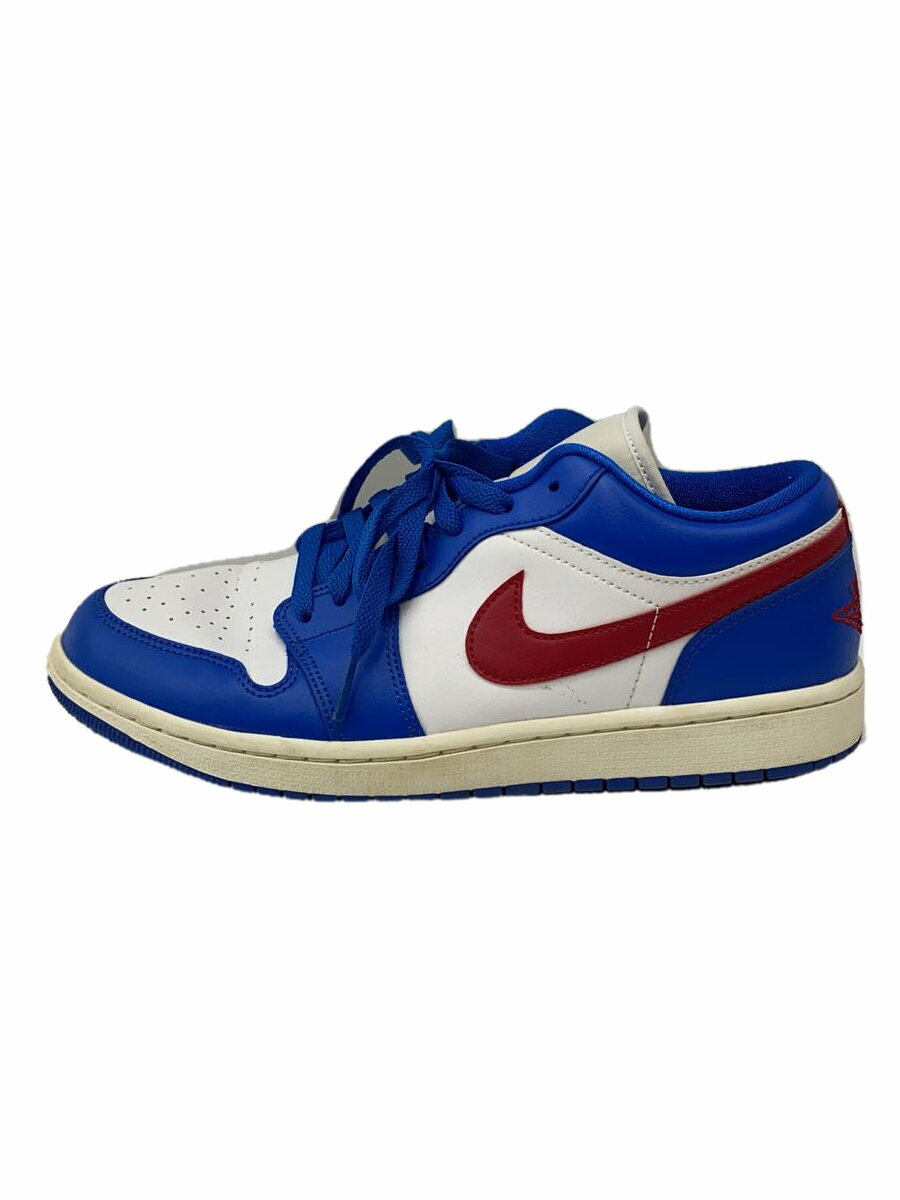 【中古】NIKE◆AIR JORDAN 1 LOW_エアジョーダン 1 ロー/27cm/BLU【シューズ】
