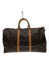 【中古】LOUIS VUITTON◆キーポル・バンドリエール50_モノグラム・キャンバス_BRW/PVC/ブラウン/ルイヴィトン【バッグ】