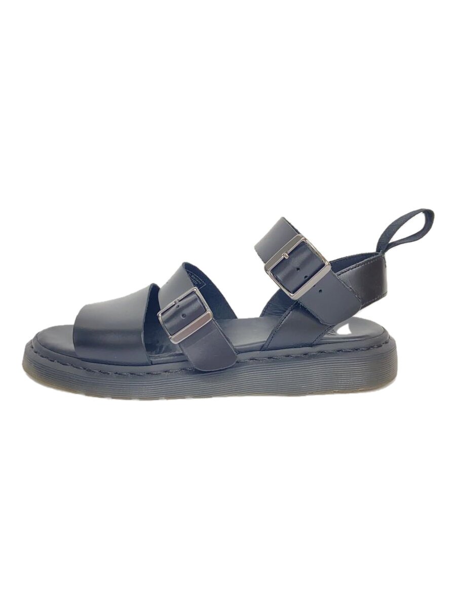 【中古】Dr.Martens◆グリフォン/サンダル/UK9/ブラック/レザー【シューズ】