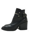 BALENCIAGA◆ソール傷有/ベルト/ショートブーツ/37.5/BLK/レザー/410924