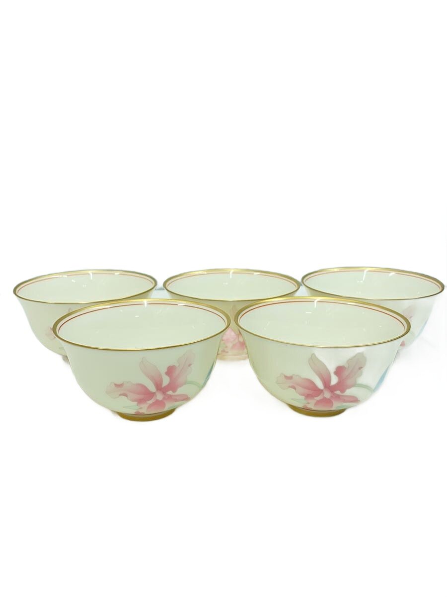 【中古】香蘭社◆カトレア/湯呑/5客セット/WHT【キッチン用品】